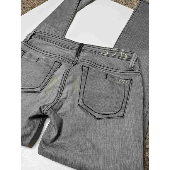 575 Los Angeles Straight Gray Designer Jeans 26 - Picture 5 of 16